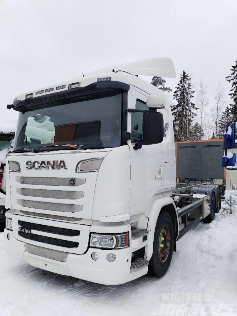 Scania G 490 konttilaite Containerframe/Skiploader trucks