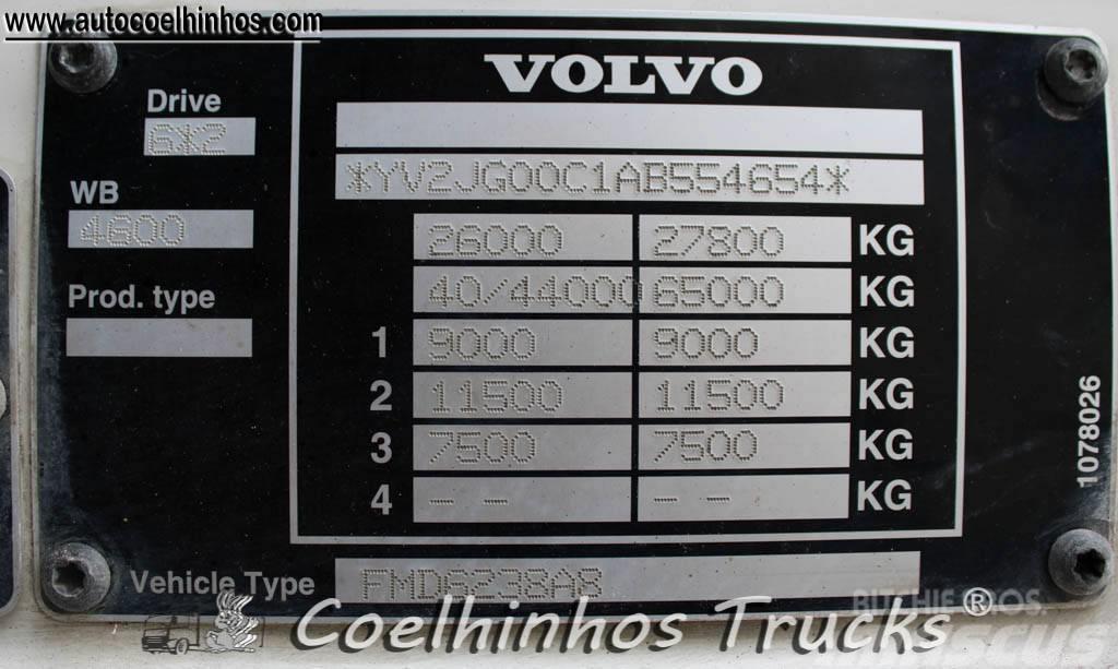 Volvo FM 380 + Hiab 288 Flatbed/Dropside trucks