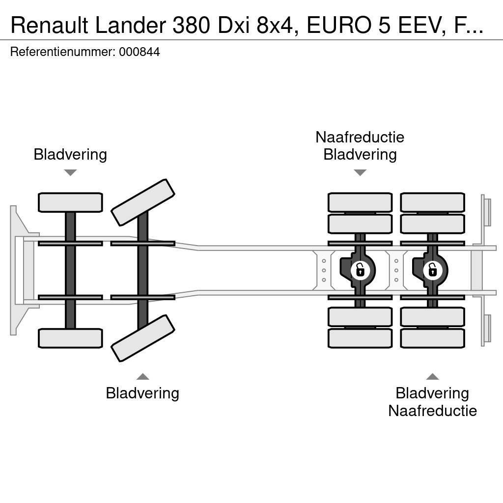 Renault Lander 380 Dxi 8x4, EURO 5 EEV, Fassi, Remote, Ste Flatbed/Dropside trucks