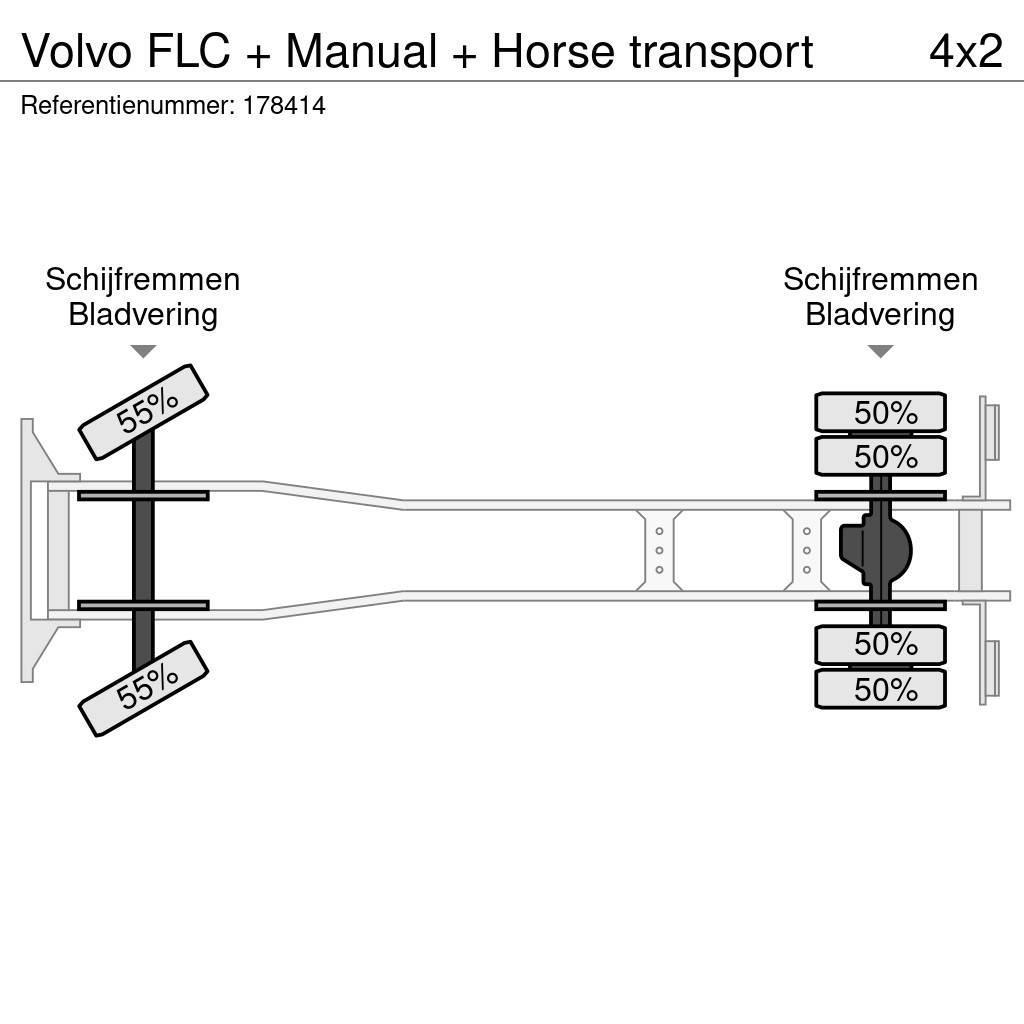 Volvo FLC + Manual + Horse transport Livestock carrying trucks
