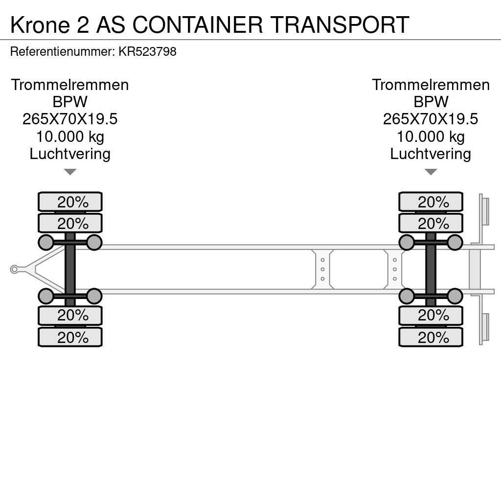 Krone 2 AS CONTAINER TRANSPORT Containerframe/Skiploader trailers