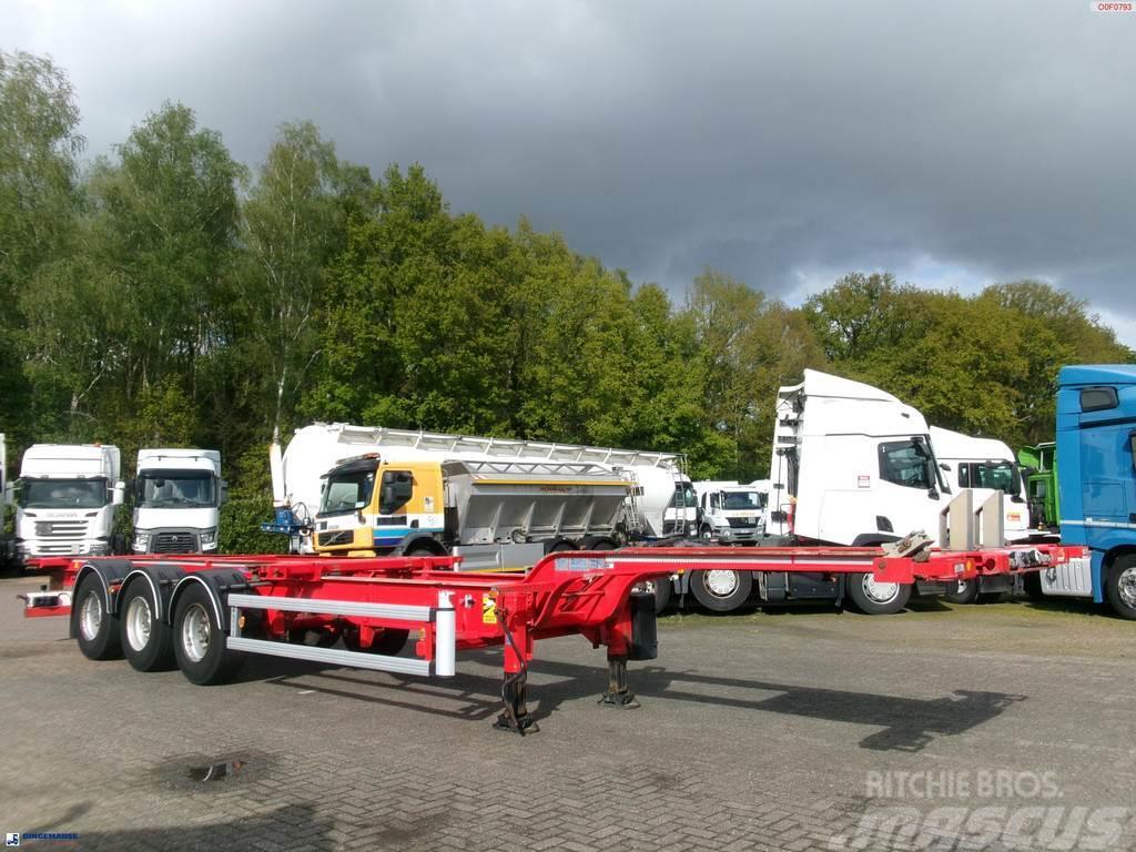 Asca 3-axle container trailer 20-40-45 ft S322DL Containerframe/Skiploader semi-trailers