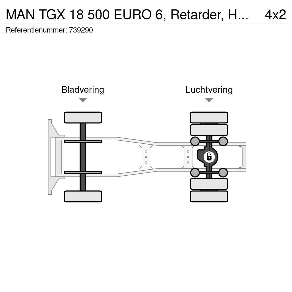 MAN TGX 18 500 EURO 6, Retarder, Hydraulic Truck Tractor Units