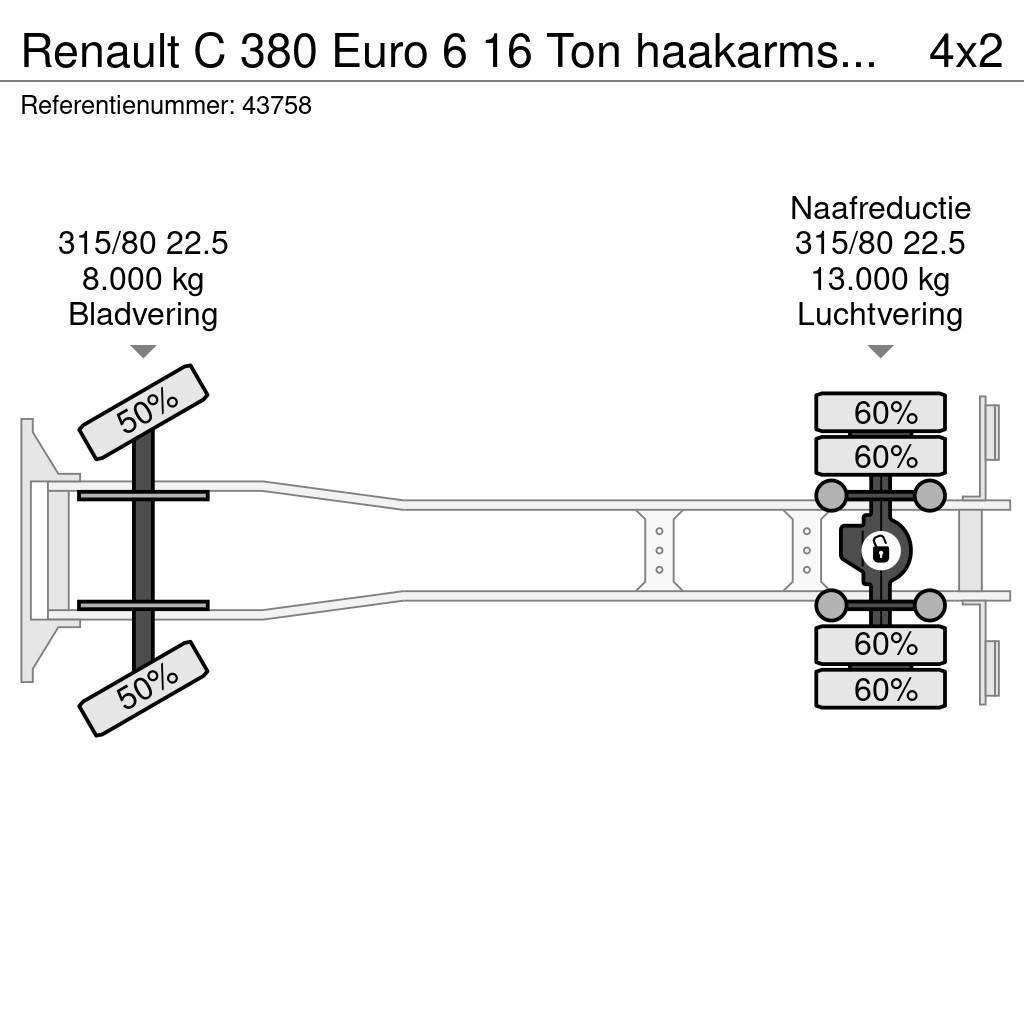 Renault C 380 Euro 6 16 Ton haakarmsysteem Hook lift trucks