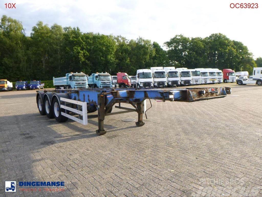 SDC 3-axle container trailer 20-30 ft + ADR Containerframe/Skiploader semi-trailers