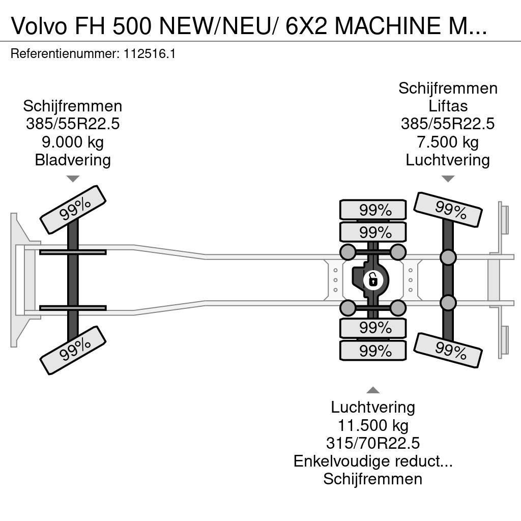 Volvo FH 500 NEW/NEU/ 6X2 MACHINE MASCHINEN TRANSPORT Car carriers