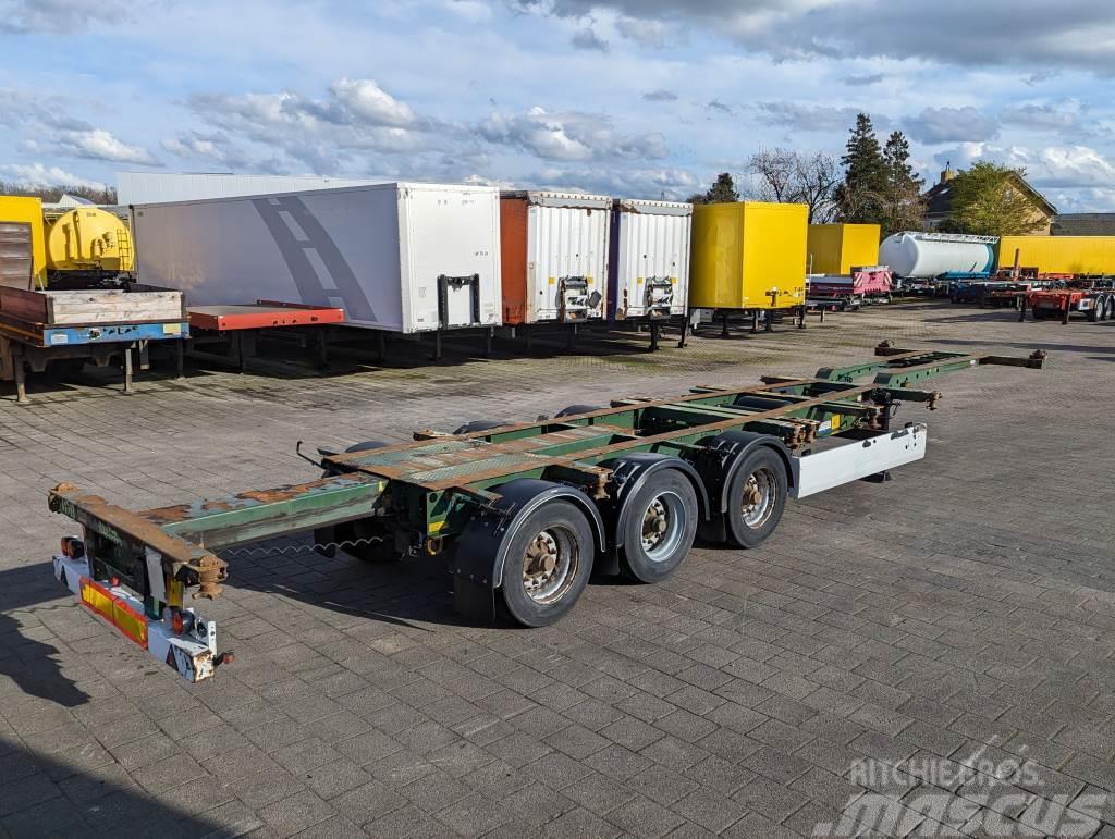 Krone SD 27 3-Assen BPW - Kont Schuiver - DrumBrakes - 5 Containerframe/Skiploader semi-trailers