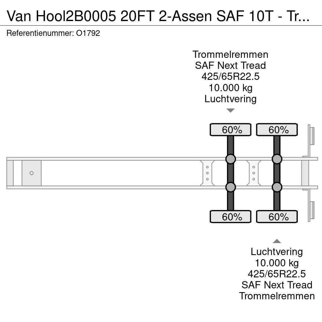 Van Hool 2B0005 20FT 2-Assen SAF 10T - Trommelremmen - Ferr Containerframe/Skiploader semi-trailers