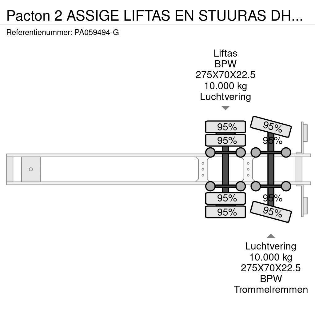 Pacton 2 ASSIGE LIFTAS EN STUURAS DHOLLANDIA 2500 KG Curtainsider semi-trailers
