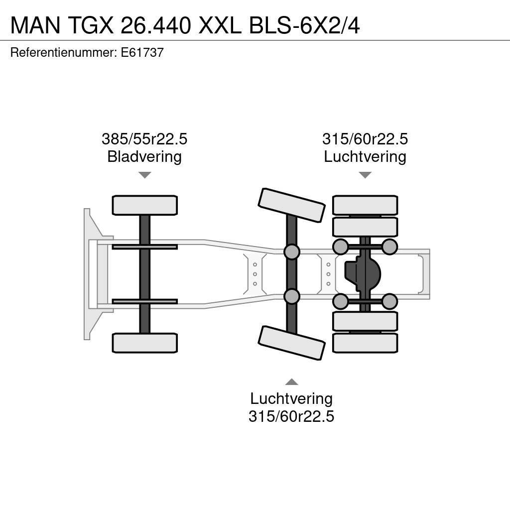 MAN TGX 26.440 XXL BLS-6X2/4 Truck Tractor Units
