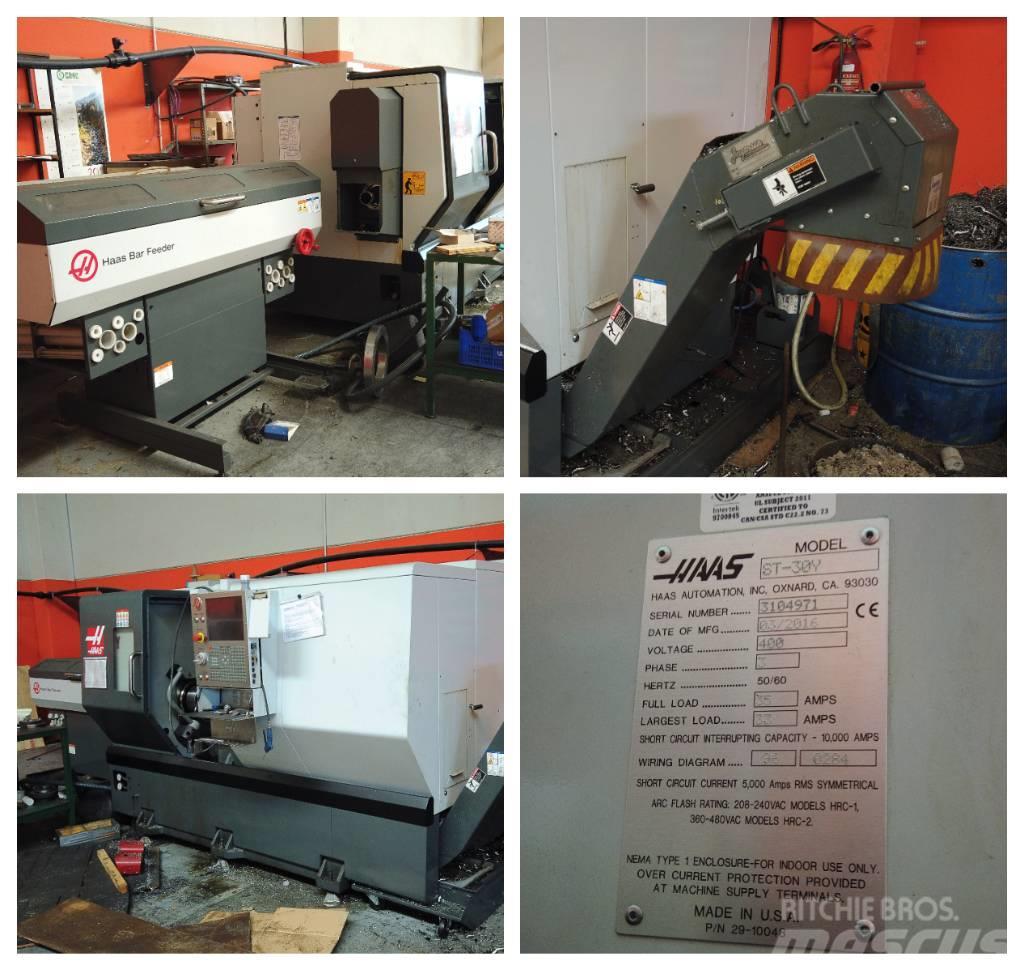  CNC lathe with Haas bar feeder ST-30Y Other