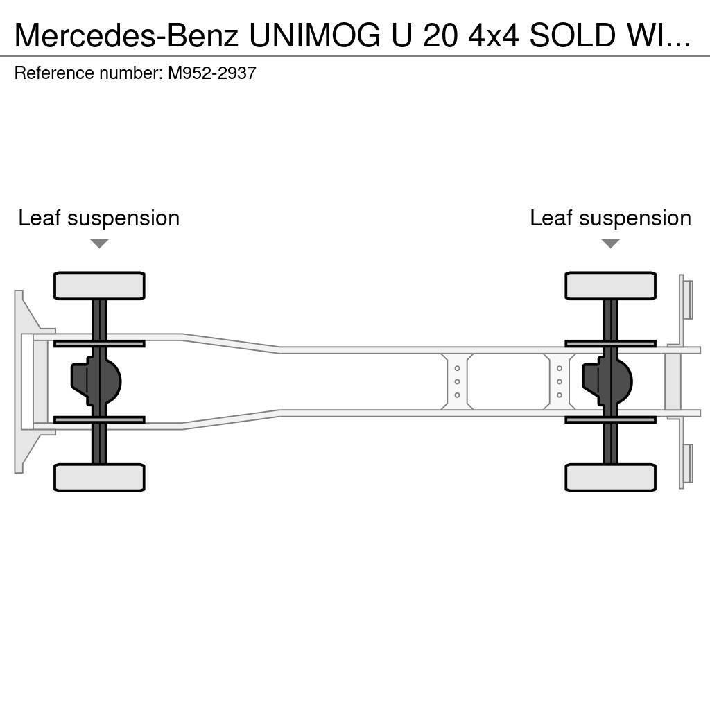 Mercedes-Benz UNIMOG U 20 4x4 SOLD WITHOUT SNOW PLOW & SPREADER Tipper trucks