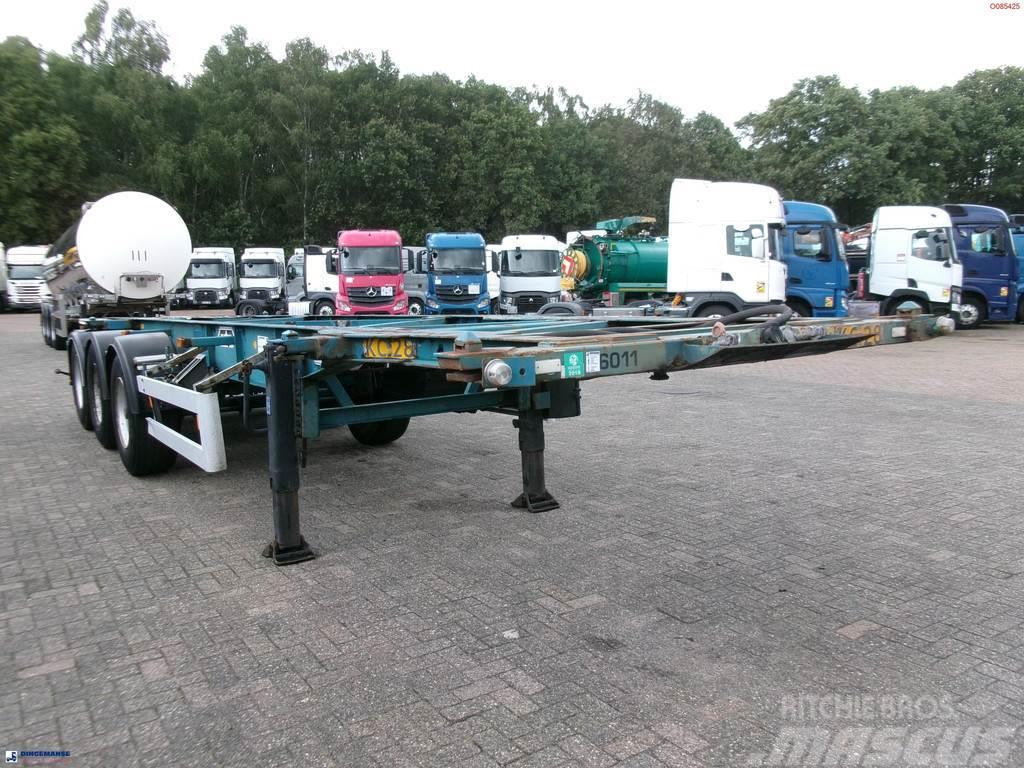 Van Hool 3-axle container chassis 20,30 ft. Containerframe/Skiploader semi-trailers