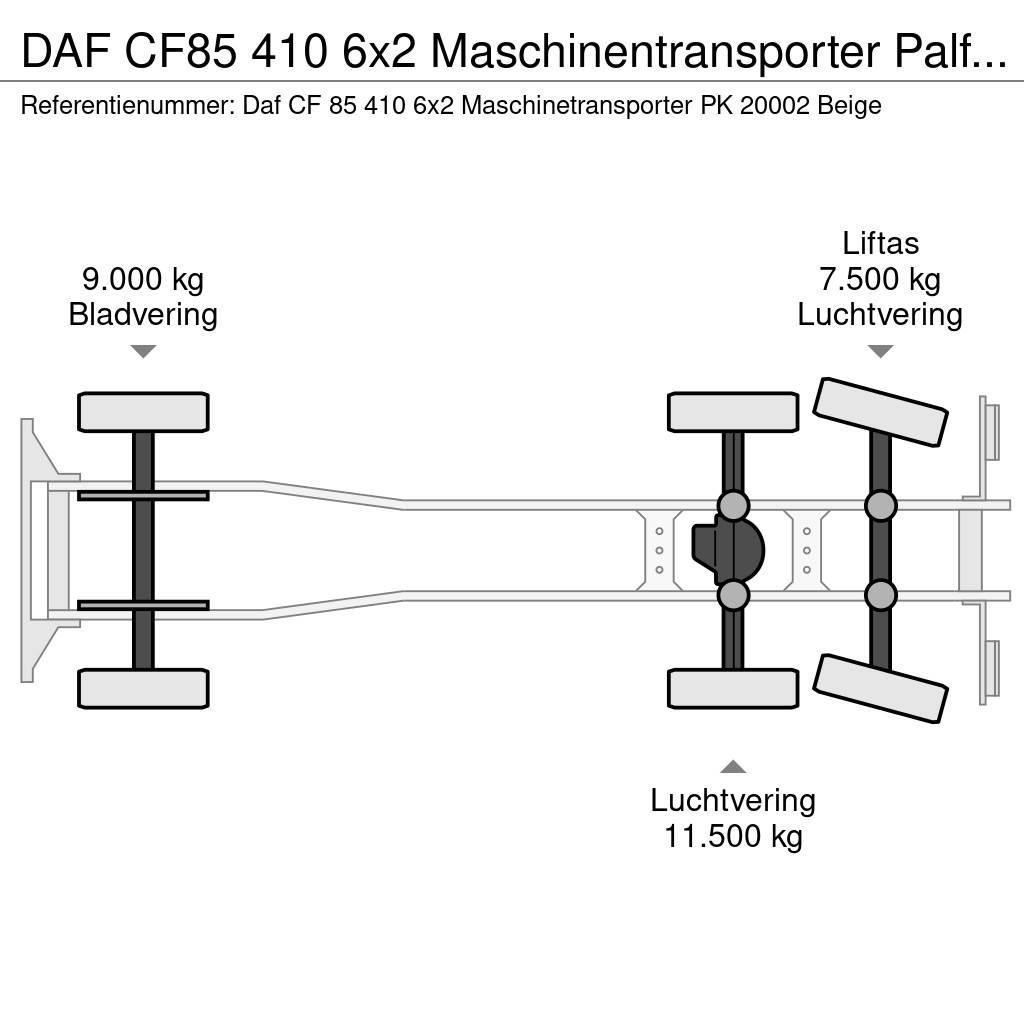 DAF CF85 410 6x2 Maschinentransporter Palfinger PK 200 Car carriers