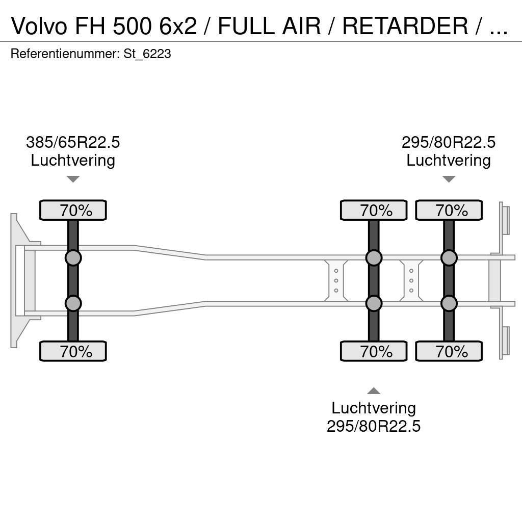 Volvo FH 500 6x2 / FULL AIR / RETARDER / BDF / CHASSIS Demountable trucks