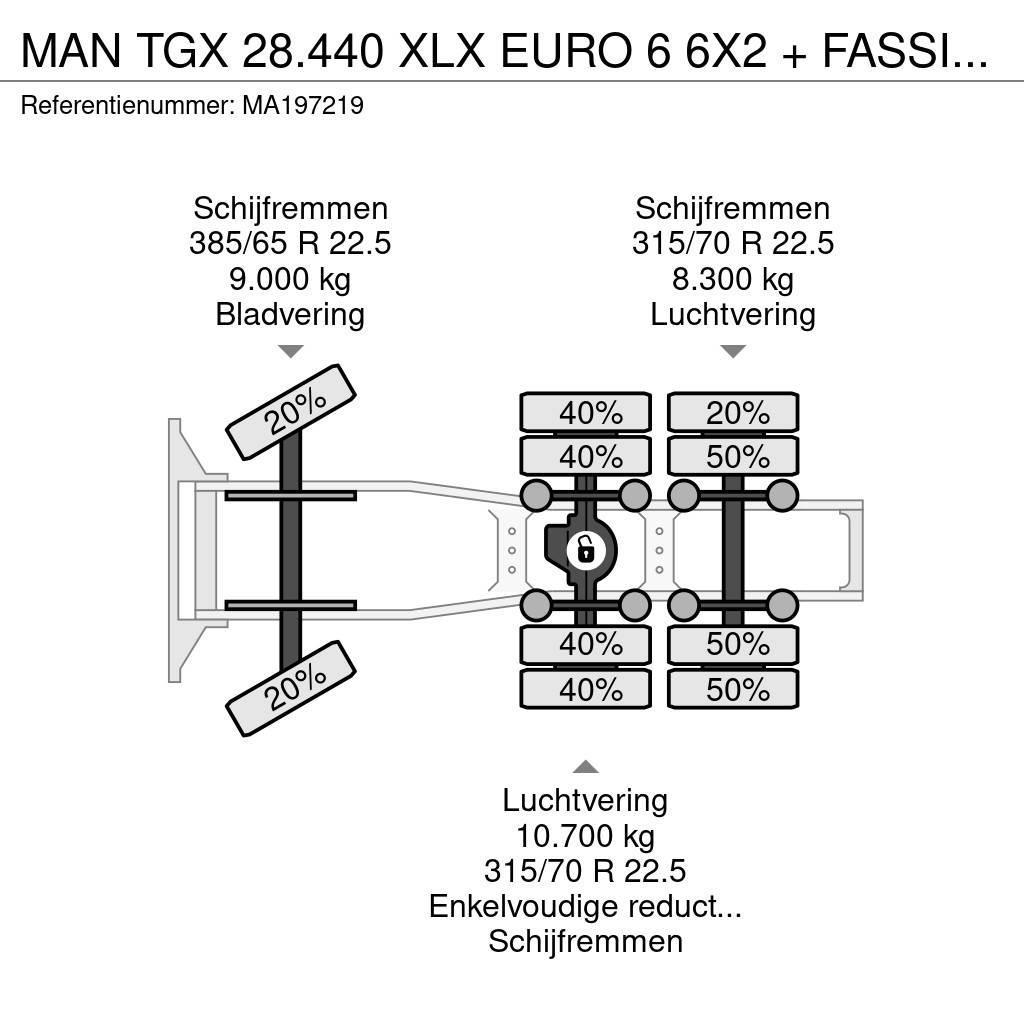MAN TGX 28.440 XLX EURO 6 6X2 + FASSI F365 + FLYJIB + Truck Tractor Units
