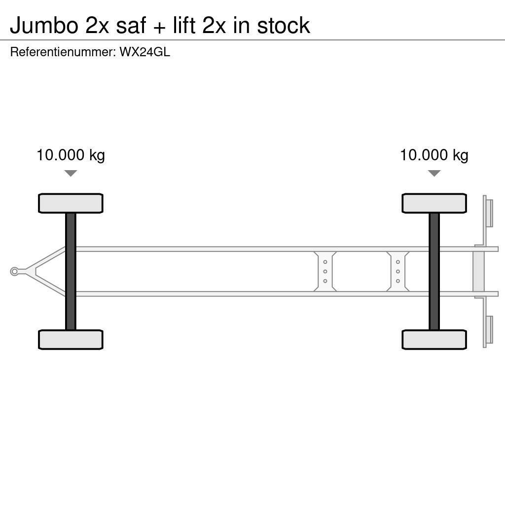 Jumbo 2x saf + lift 2x in stock Van Body Trailers