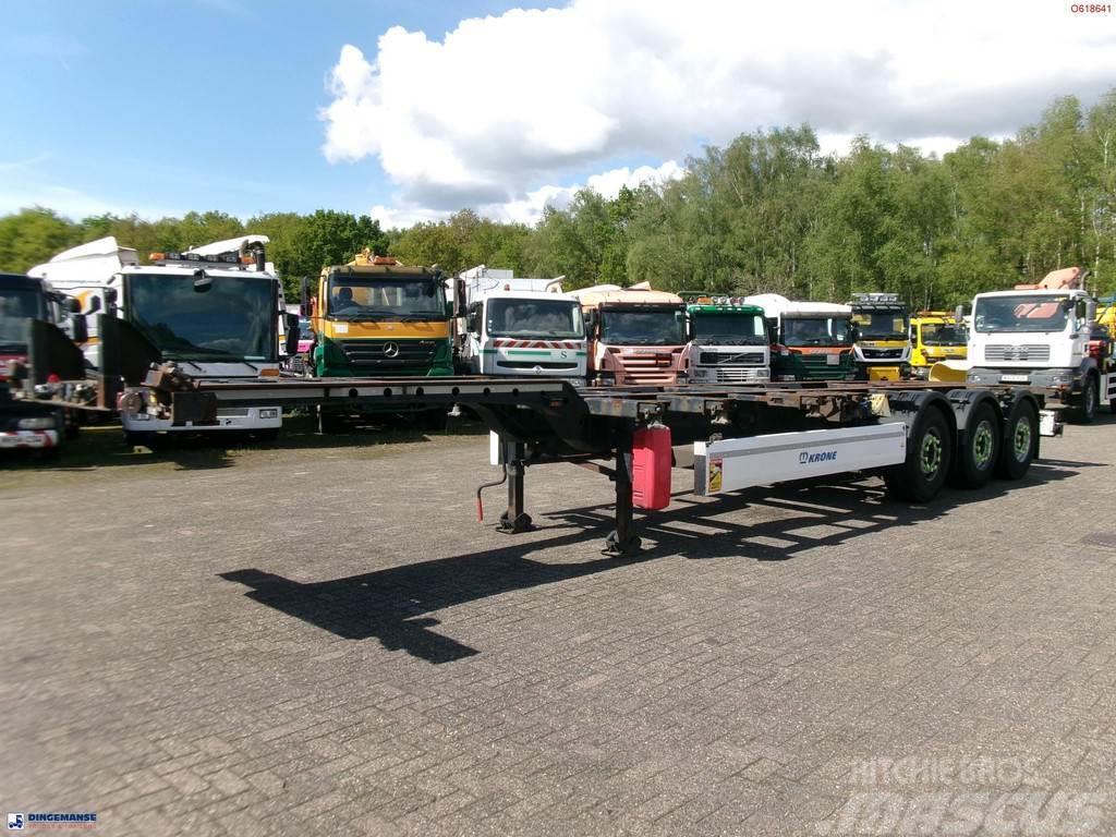 Krone 3-axle container trailer 20-30-40-45 ft DA08LNA Containerframe/Skiploader semi-trailers