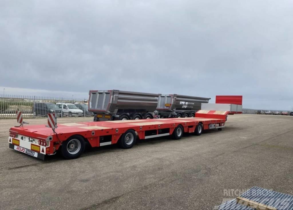 Rojo Trailer 4-axlad låglastande trailer Rak 18,5m Low loader-semi-trailers