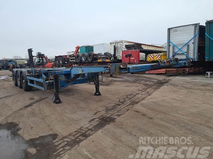 Fliegl 3 AXLE CONTAINER CHASSIS 40 2X20 20 MIDDLE SAF DRU Containerframe/Skiploader semi-trailers