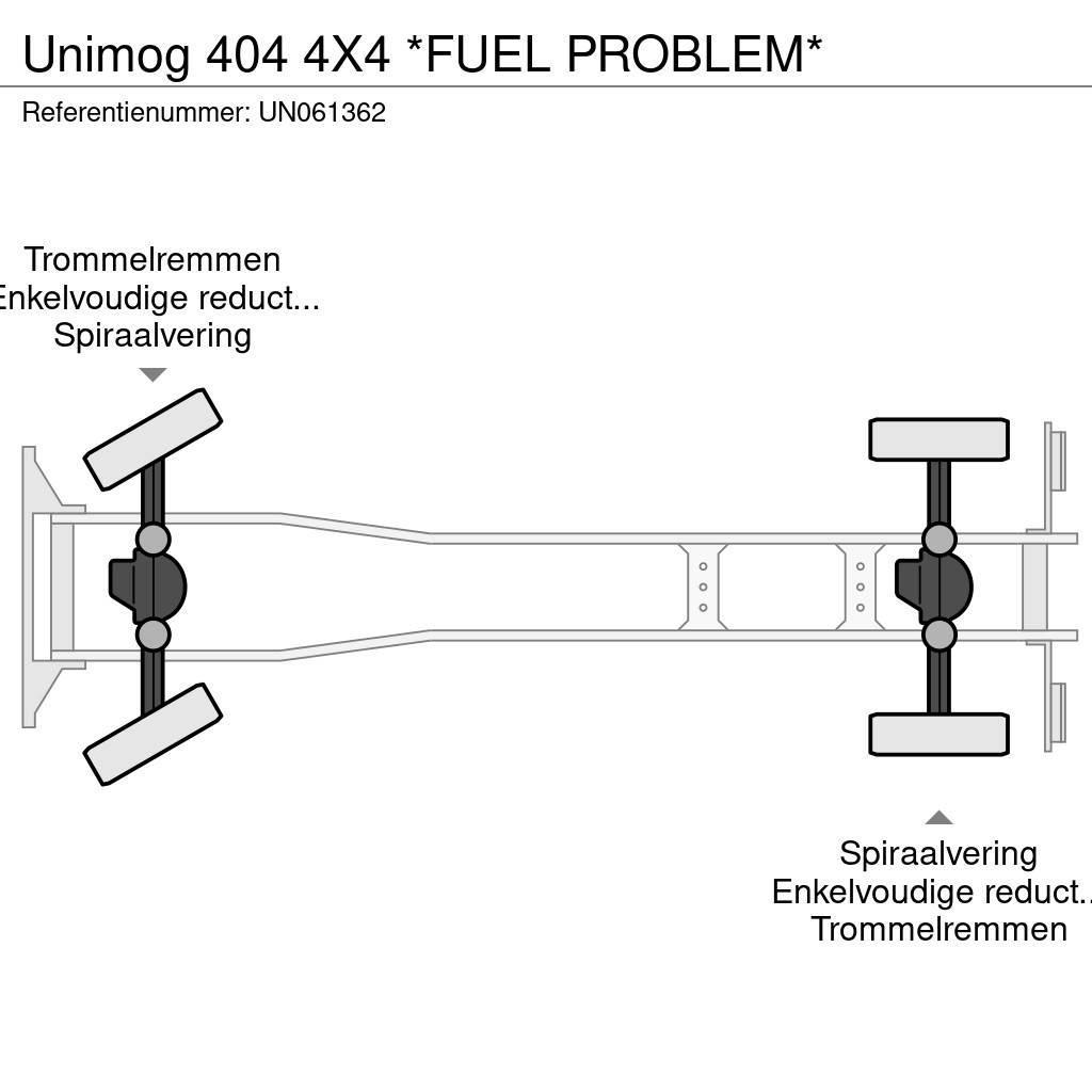 Unimog 404 4X4 *FUEL PROBLEM* Flatbed/Dropside trucks