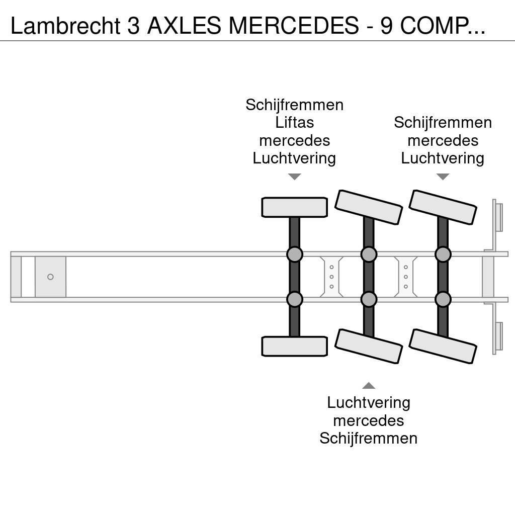 Lambrecht 3 AXLES MERCEDES - 9 COMPARTMENTS - FOOD Tanker semi-trailers