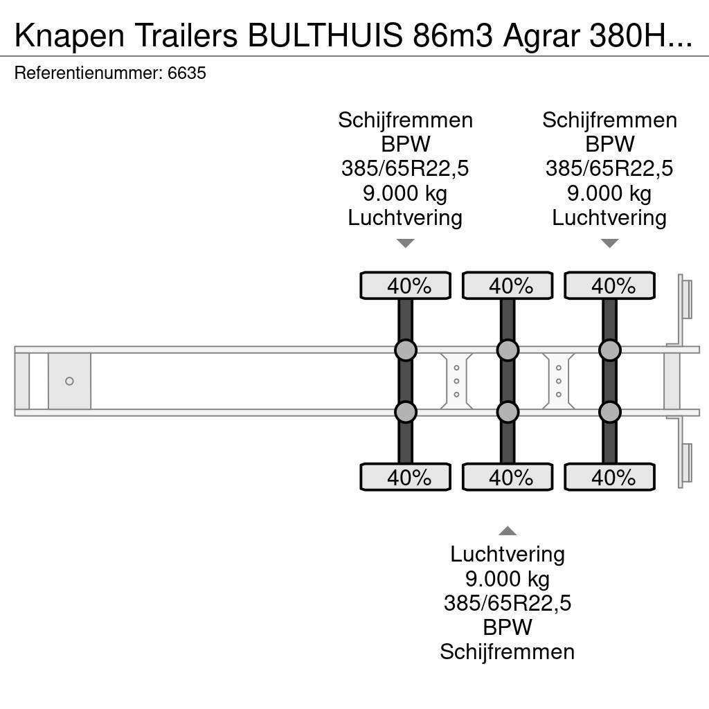 Knapen Trailers BULTHUIS 86m3 Agrar 380H Schijfremmen Alc Walking floor semi-trailers