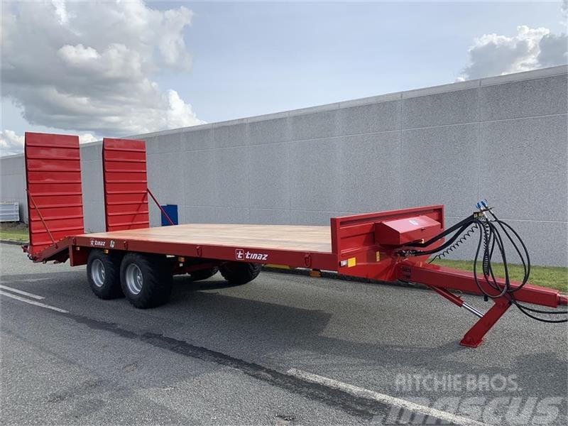 Tinaz 12 tons maskintrailer med hydrauliske bredde rampe All purpose trailer
