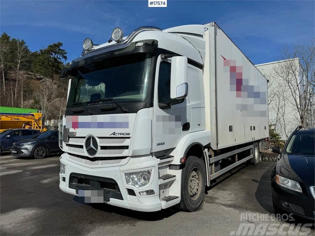Mercedes-Benz Actros 1833 4x2 box truck w/ full side opening and Van Body Trucks