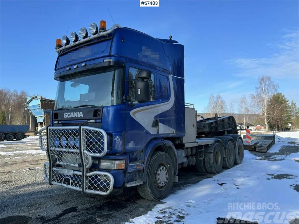 Scania 164 G , 8X4*4, 580 with machine trailer, Tridem Truck Tractor Units