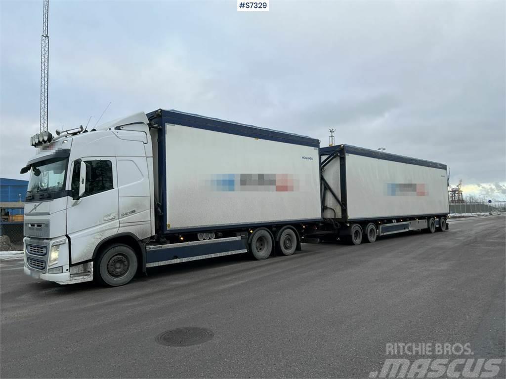 Volvo FH 6x2 wood chip truck with trailer Van Body Trucks