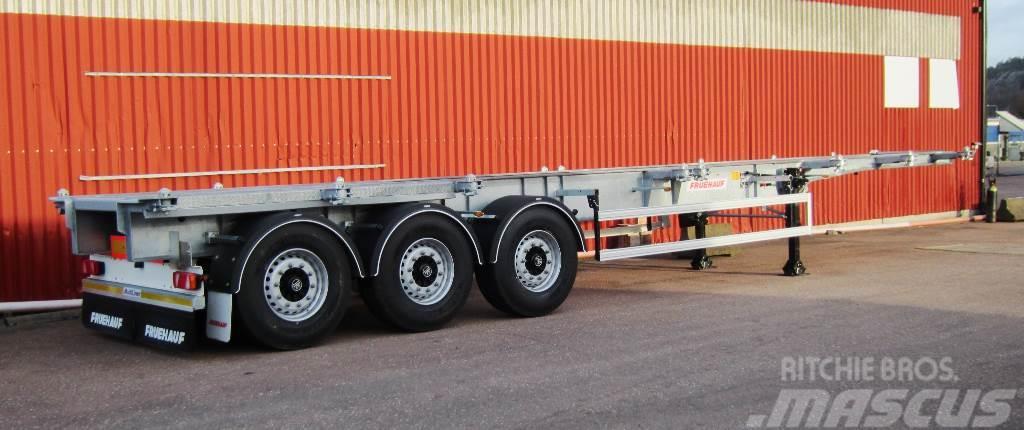 Fruehauf Containerchassi 34 ton 20' mitt + 30 mitt 40 conta Containerframe/Skiploader semi-trailers
