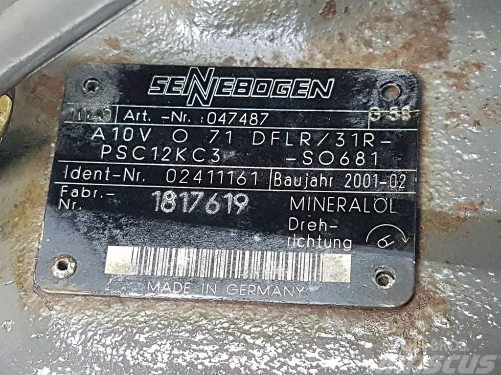 Sennebogen -Rexroth A10VO71DFLR/31R-Load sensing pump Hydraulics