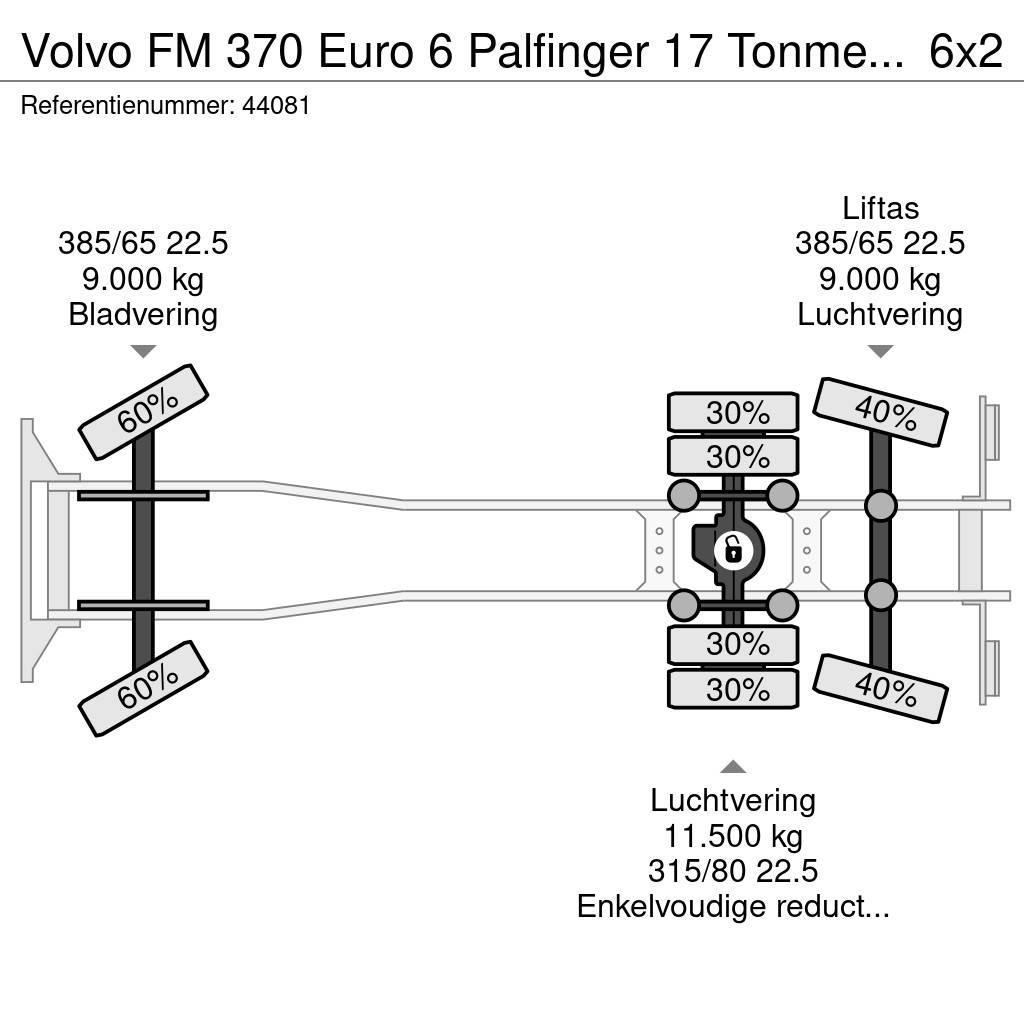 Volvo FM 370 Euro 6 Palfinger 17 Tonmeter Z-kraan (bouwj Skip loader trucks