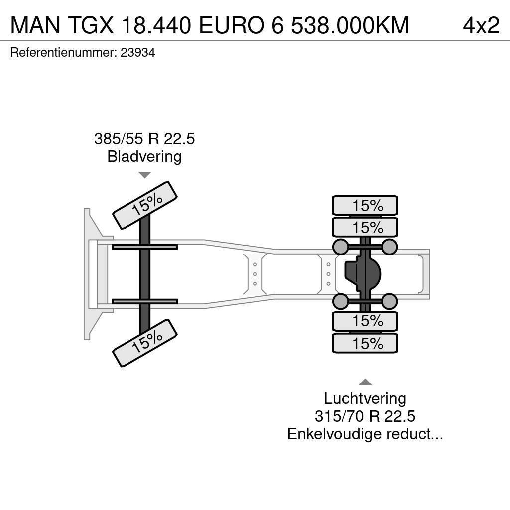 MAN TGX 18.440 EURO 6 538.000KM Truck Tractor Units