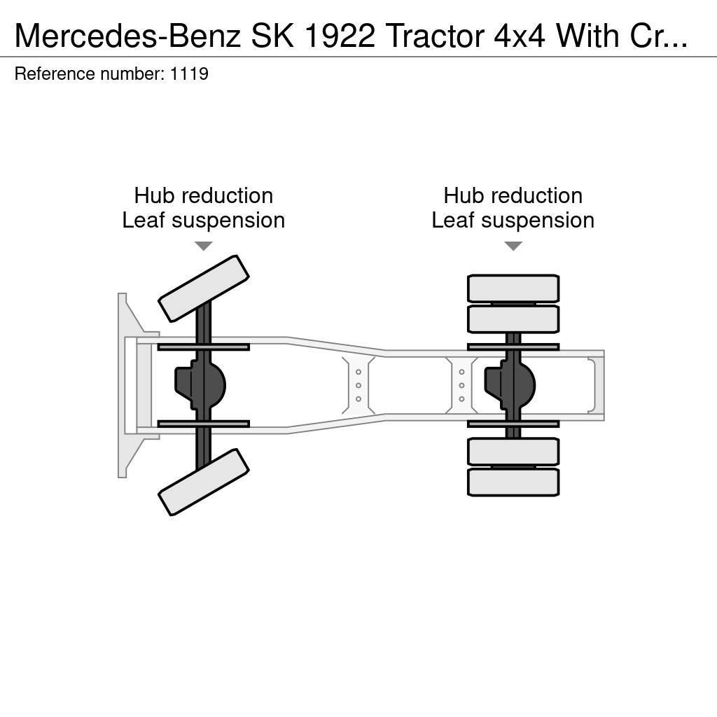 Mercedes-Benz SK 1922 Tractor 4x4 With Crane Full Spring V6 Big Truck Tractor Units