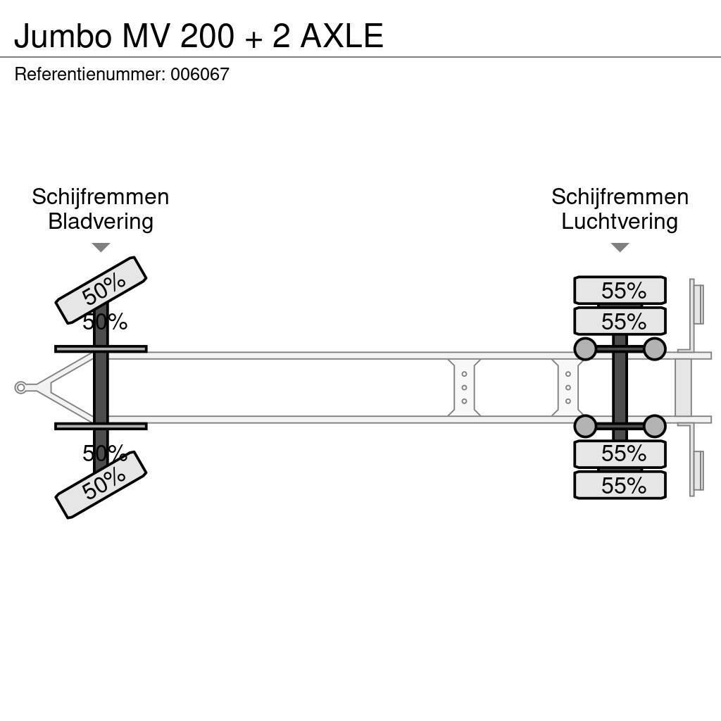 Jumbo MV 200 + 2 AXLE Tautliner/curtainside trailers