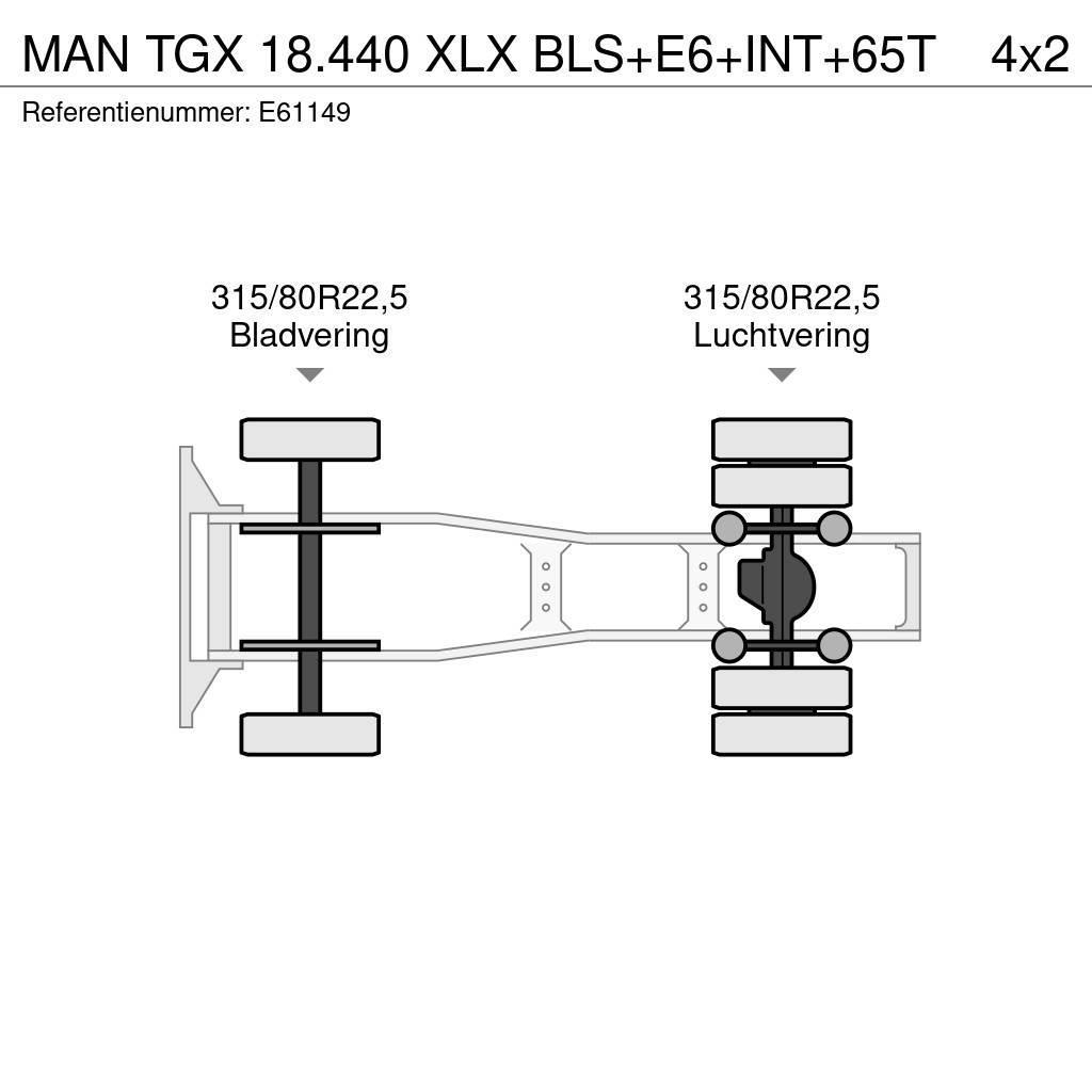 MAN TGX 18.440 XLX BLS+E6+INT+65T Truck Tractor Units