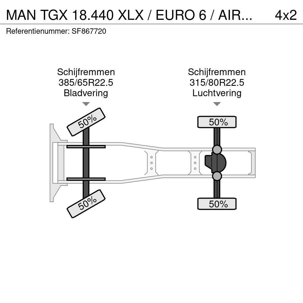 MAN TGX 18.440 XLX / EURO 6 / AIRCO / PTO Truck Tractor Units