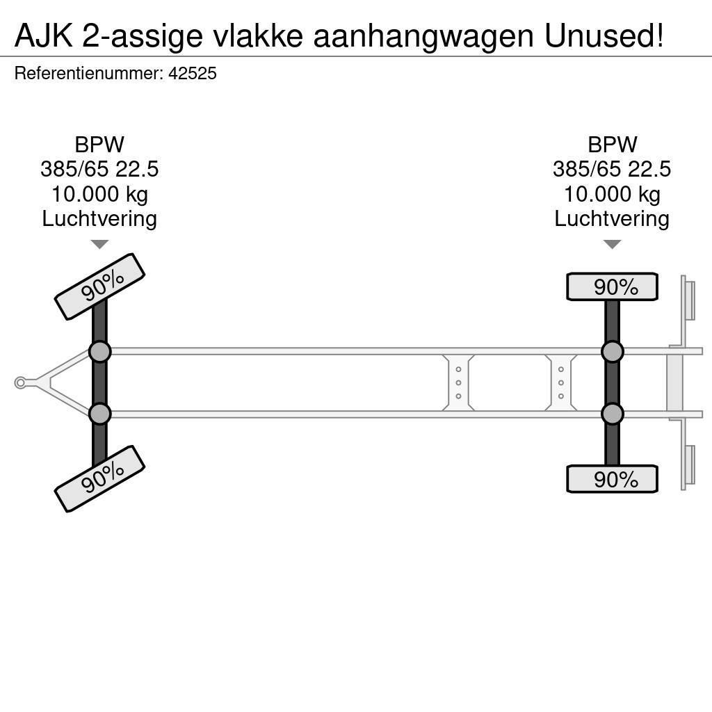 AJK 2-assige vlakke aanhangwagen Unused! Containerframe/Skiploader trailers