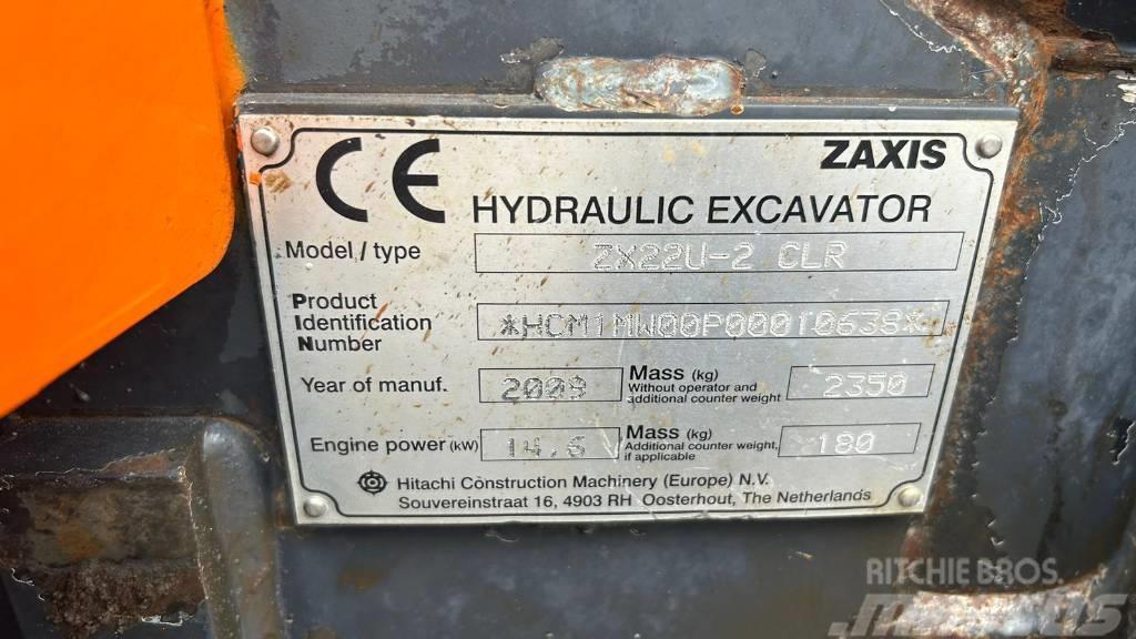 Hitachi ZX 22 U-2 CLR Mini excavators < 7t