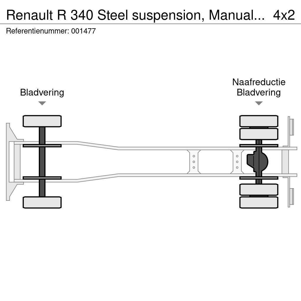 Renault R 340 Steel suspension, Manual, Telma Hook lift trucks