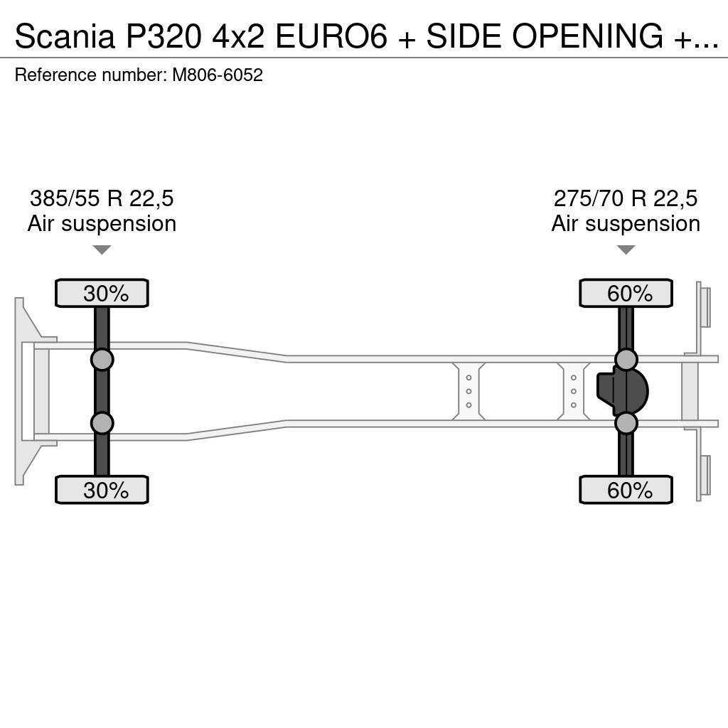 Scania P320 4x2 EURO6 + SIDE OPENING + LIFT Van Body Trucks
