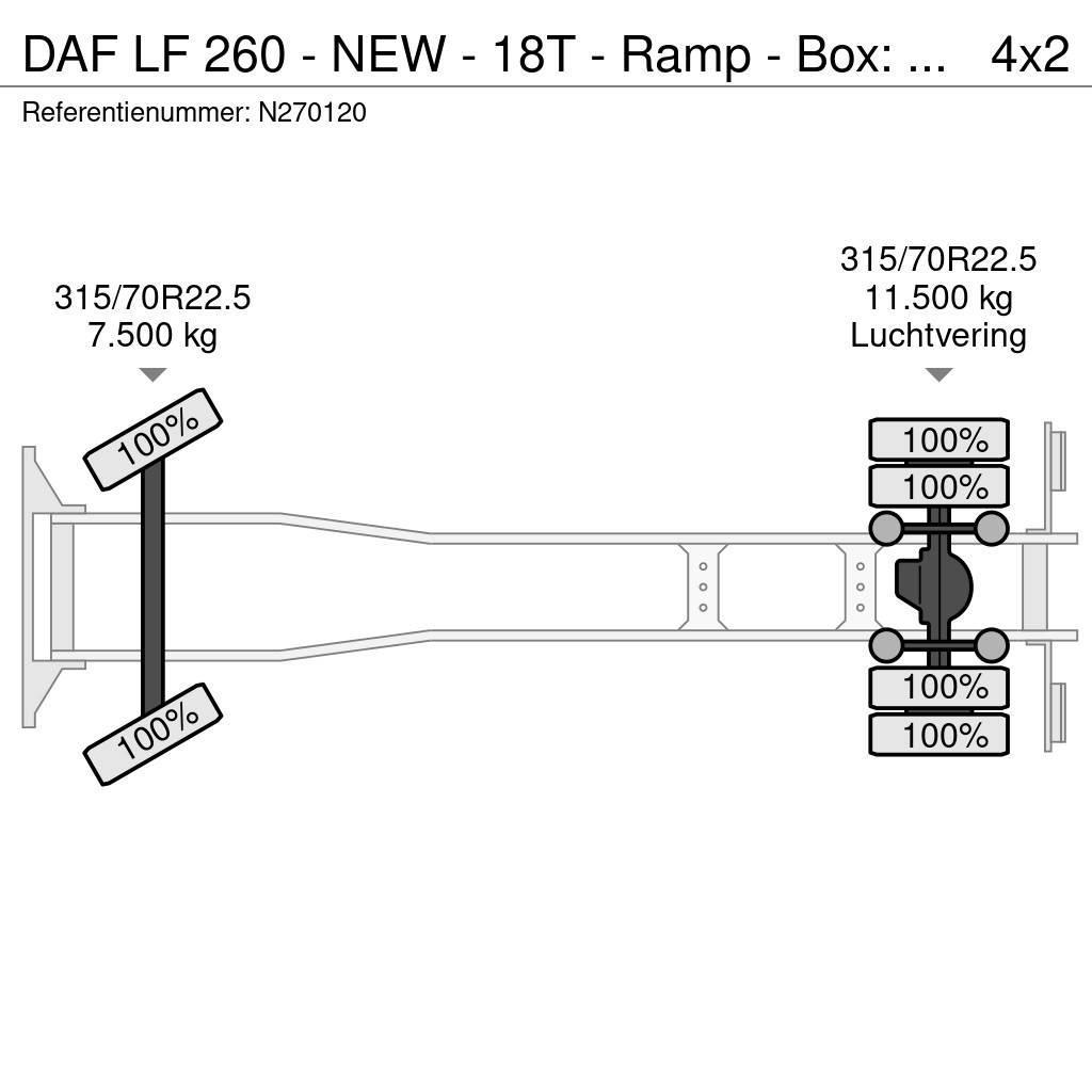 DAF LF 260 - NEW - 18T - Ramp - Box: 7.50 - 2.50 - Too Car carriers