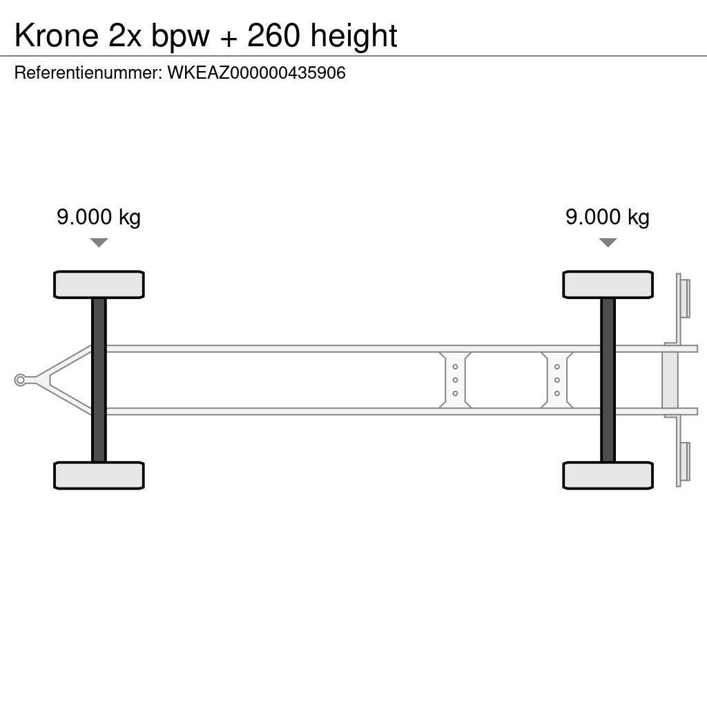 Krone 2x bpw + 260 height Tautliner/curtainside trailers