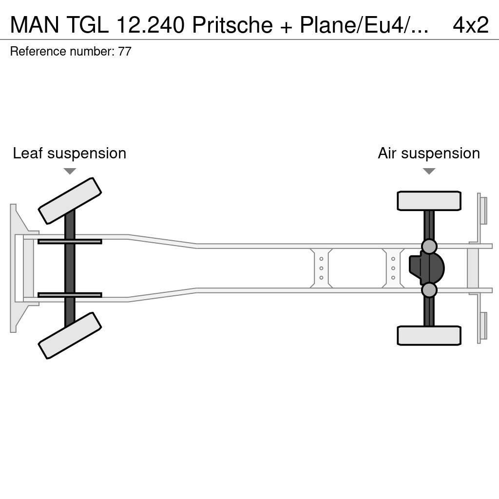 MAN TGL 12.240 Pritsche + Plane/Eu4/LBW Tautliner/curtainside trucks