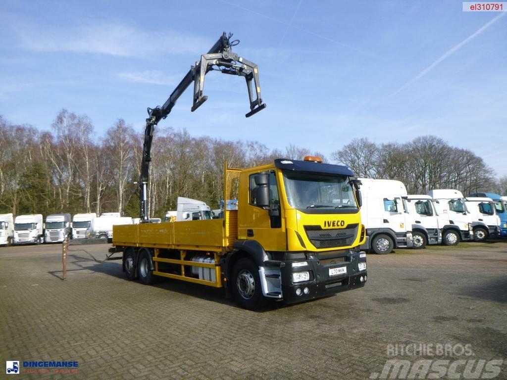 Iveco Stralis 310 6x2 Euro 6 RHD + Atlas 105.2 crane Flatbed/Dropside trucks