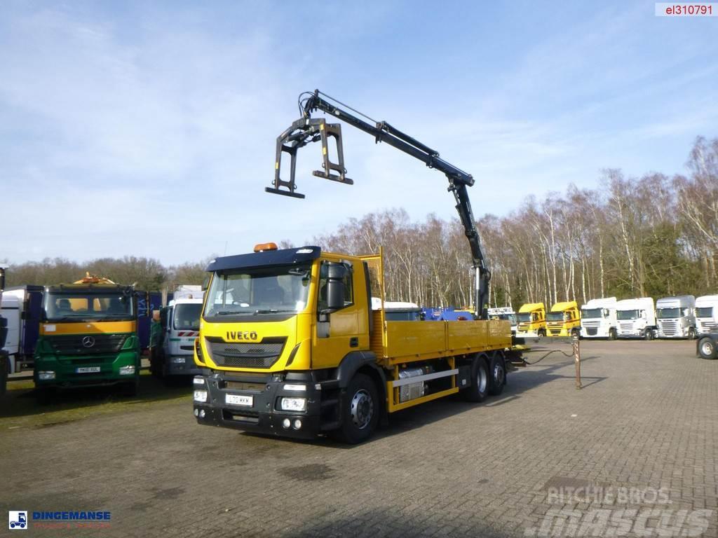 Iveco Stralis 310 6x2 Euro 6 RHD + Atlas 105.2 crane Flatbed/Dropside trucks