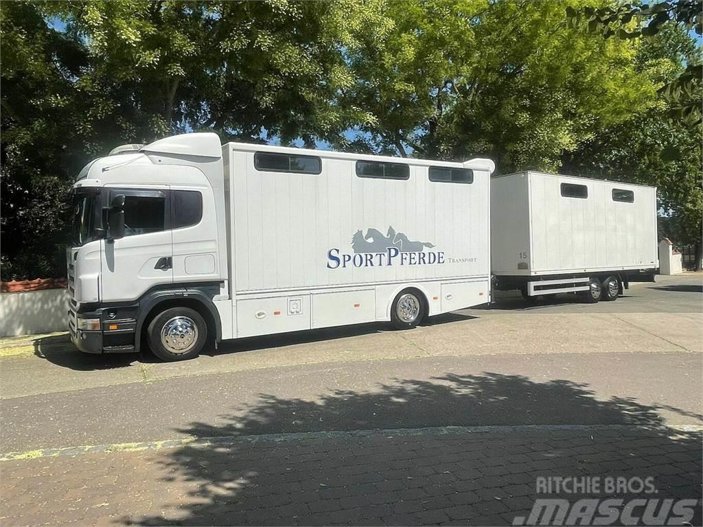 SCANIA R310 mit Spier Hänger 15 Pferde Livestock carrying trucks