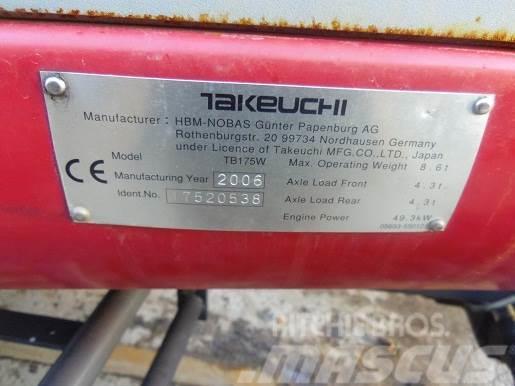 Takeuchi TB175W MINI EXCAVATOR. THIS MACHINE IS FIRE DAMA Mini excavators < 7t